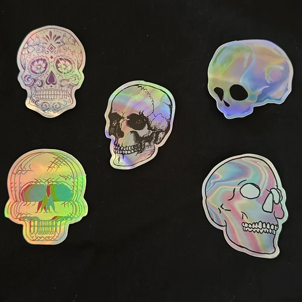 Holographic skull stickers/decals